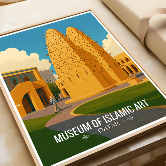 Museum of Islamic Art - Qatar - Travel Wall Art Deco Poster Print - Art Print - Travel Art Poster