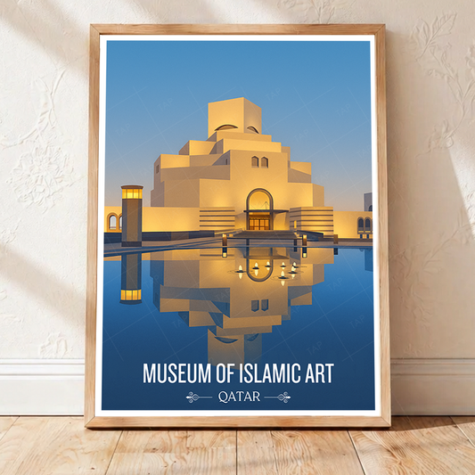 Museum of Islamic Art - Qatar - Travel Wall Art Deco Poster Print - Art Print - Travel Art Poster