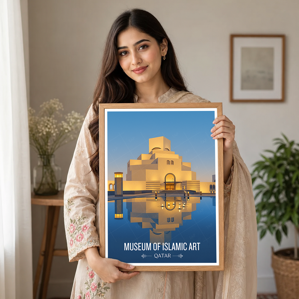 Museum of Islamic Art - Qatar - Travel Wall Art Deco Poster Print - Art Print - Travel Art Poster