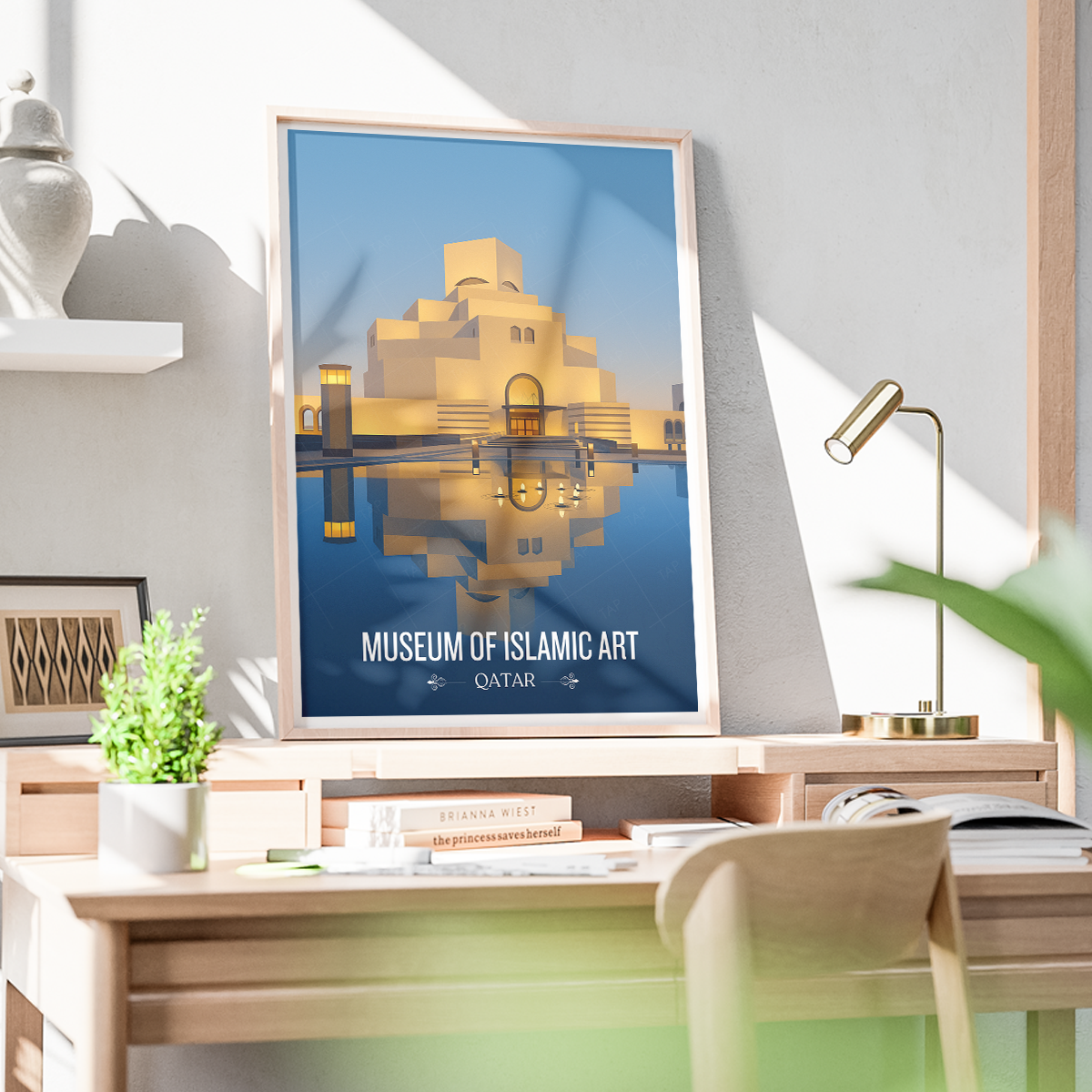 Museum of Islamic Art - Qatar - Travel Wall Art Deco Poster Print - Art Print - Travel Art Poster
