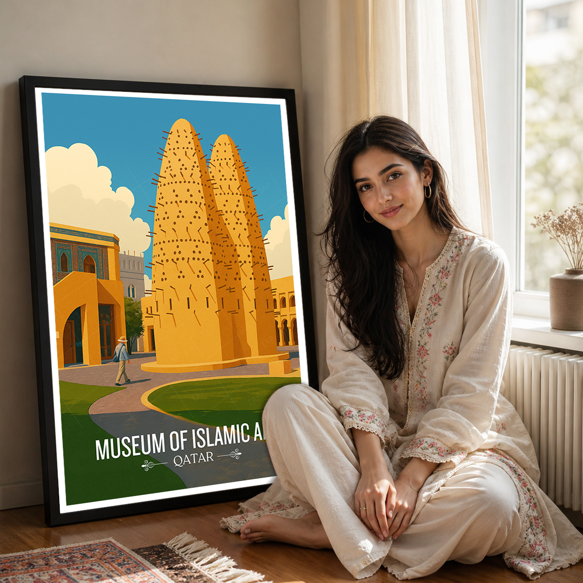 Museum of Islamic Art - Qatar - Travel Wall Art Deco Poster Print - Art Print - Travel Art Poster