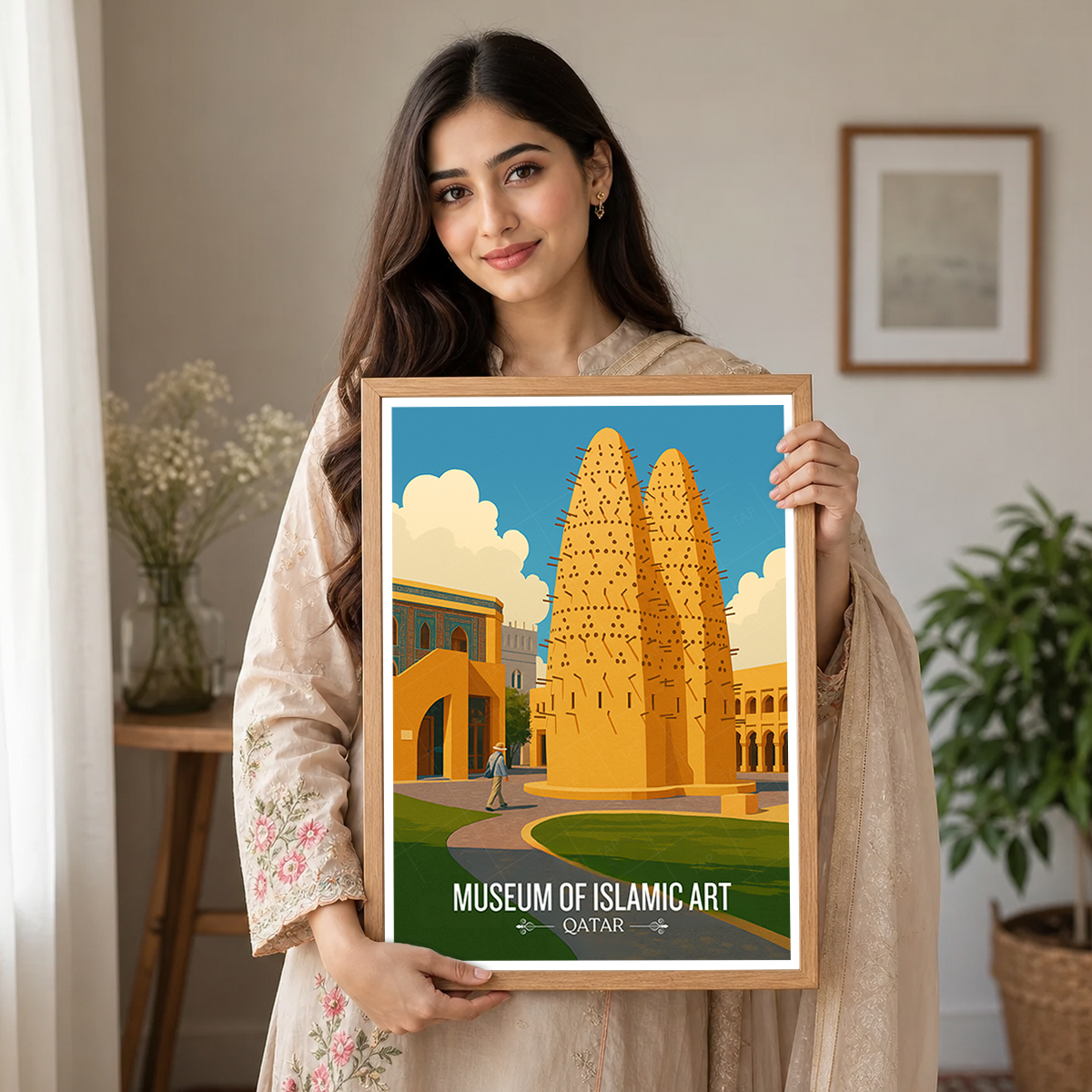 Museum of Islamic Art - Qatar - Travel Wall Art Deco Poster Print - Art Print - Travel Art Poster