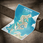 Pearl Island - Qatar - Travel Wall Art Deco Poster Print - Art Print - Travel Art Poster