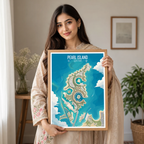 Pearl Island - Qatar - Travel Wall Art Deco Poster Print - Art Print - Travel Art Poster