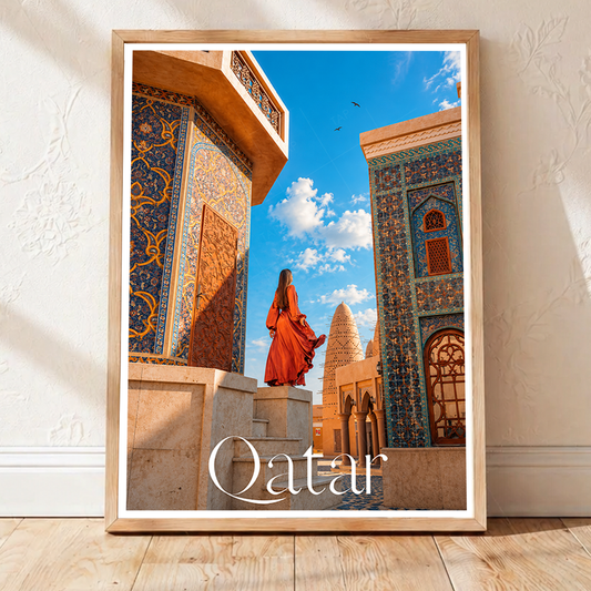 Qatar - Travel Wall Art Deco Poster Print - Art Print - Travel Art Poster