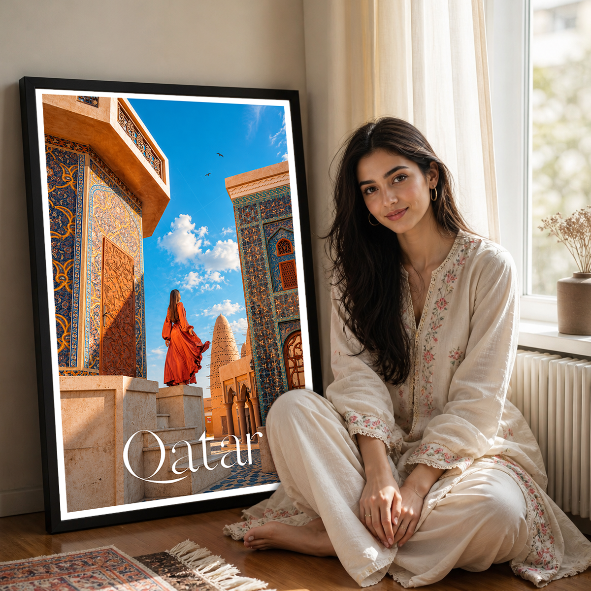 Qatar - Travel Wall Art Deco Poster Print - Art Print - Travel Art Poster