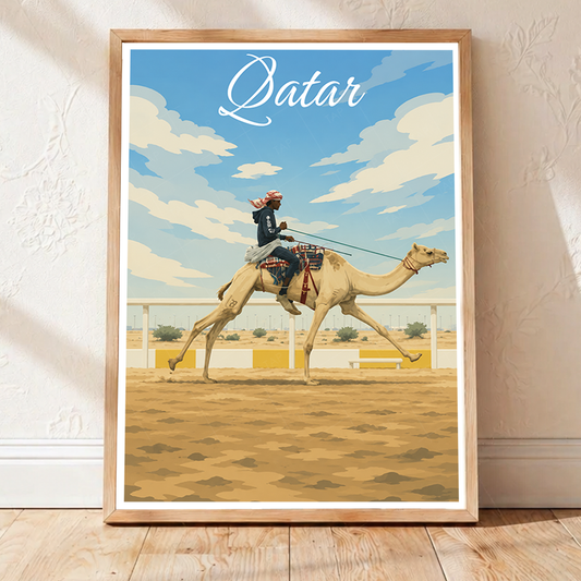 Qatar - Travel Wall Art Deco Poster Print - Art Print - Travel Art Poster