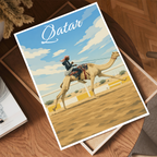 Qatar - Travel Wall Art Deco Poster Print - Art Print - Travel Art Poster