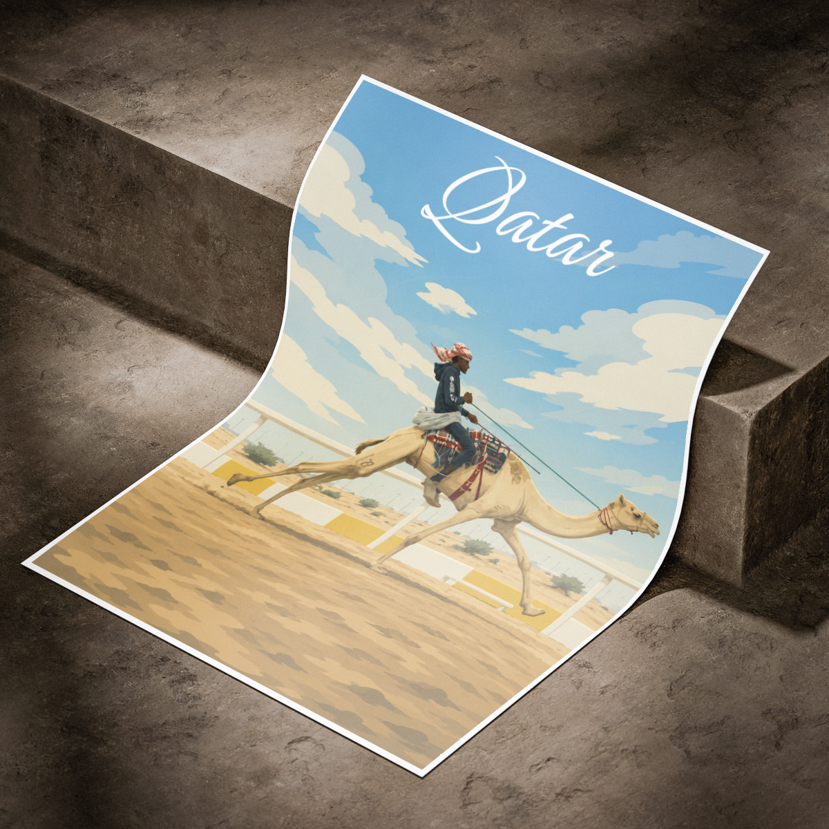 Qatar - Travel Wall Art Deco Poster Print - Art Print - Travel Art Poster