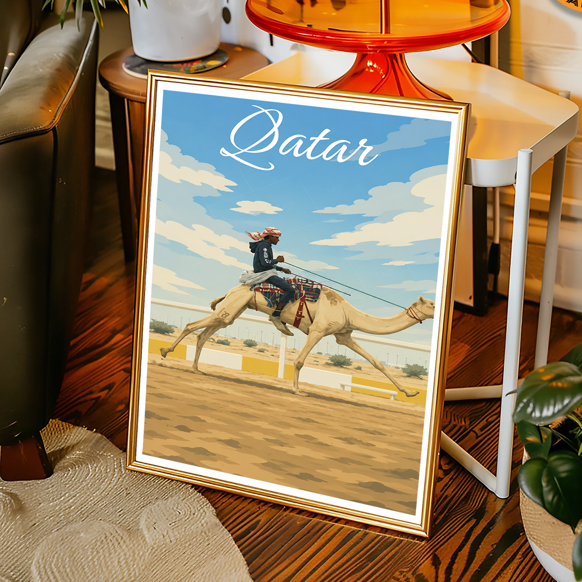 Qatar - Travel Wall Art Deco Poster Print - Art Print - Travel Art Poster