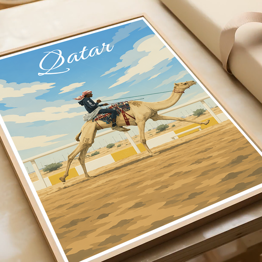Qatar - Travel Wall Art Deco Poster Print - Art Print - Travel Art Poster