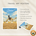 Qatar - Travel Wall Art Deco Poster Print - Art Print - Travel Art Poster
