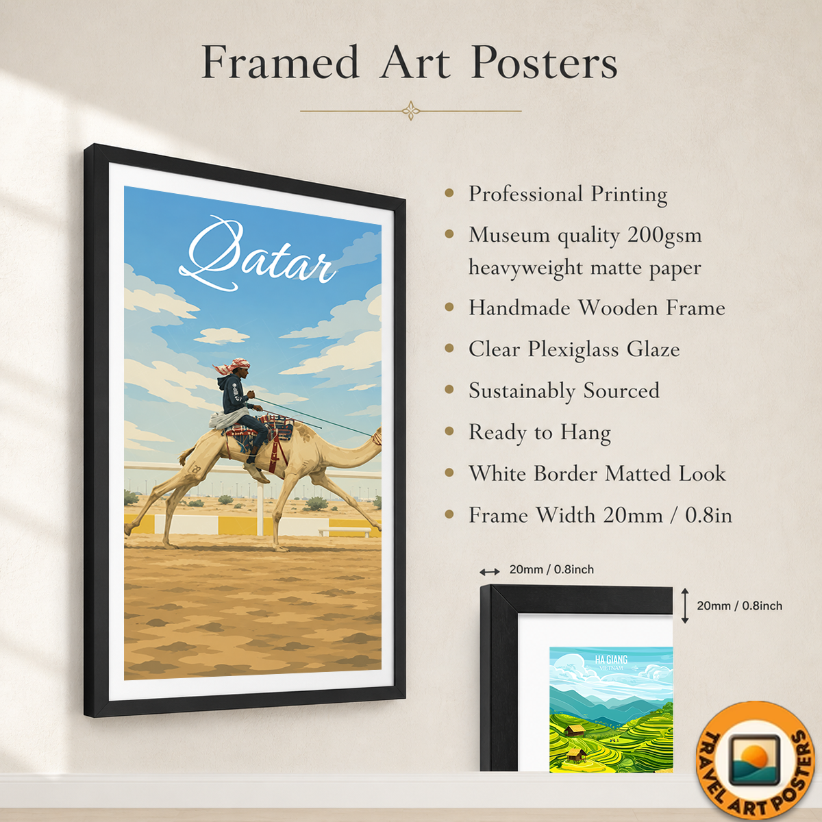 Qatar - Travel Wall Art Deco Poster Print - Art Print - Travel Art Poster