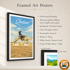Qatar - Travel Wall Art Deco Poster Print - Art Print - Travel Art Poster