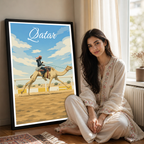 Qatar - Travel Wall Art Deco Poster Print - Art Print - Travel Art Poster