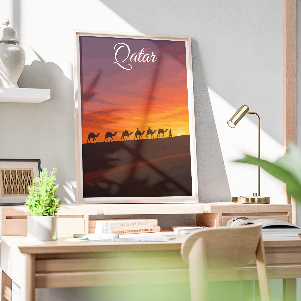 Qatar - Travel Wall Art Deco Poster Print - Art Print - Travel Art Poster