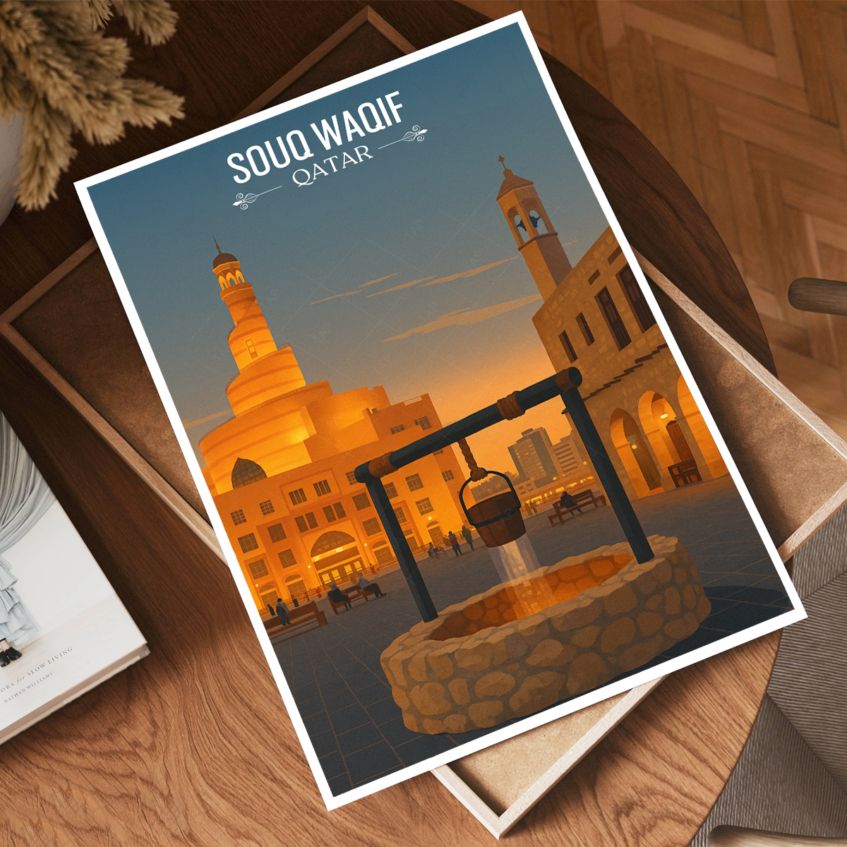 Souq Waqif - Qatar - Travel Wall Art Deco Poster Print - Art Print - Travel Art Poster
