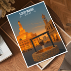 Souq Waqif - Qatar - Travel Wall Art Deco Poster Print - Art Print - Travel Art Poster