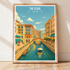 The Pearl - Qatar -  Travel Wall Art Deco Poster Print