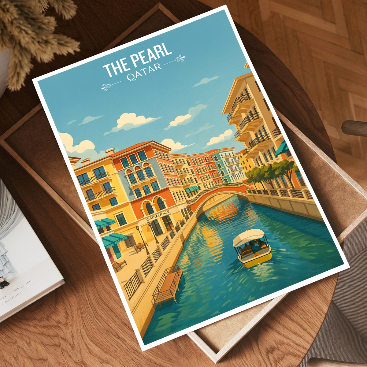 The Pearl - Qatar -  Travel Wall Art Deco Poster Print