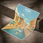The Pearl - Qatar -  Travel Wall Art Deco Poster Print