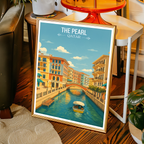 The Pearl - Qatar -  Travel Wall Art Deco Poster Print
