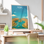 The Pearl - Qatar -  Travel Wall Art Deco Poster Print