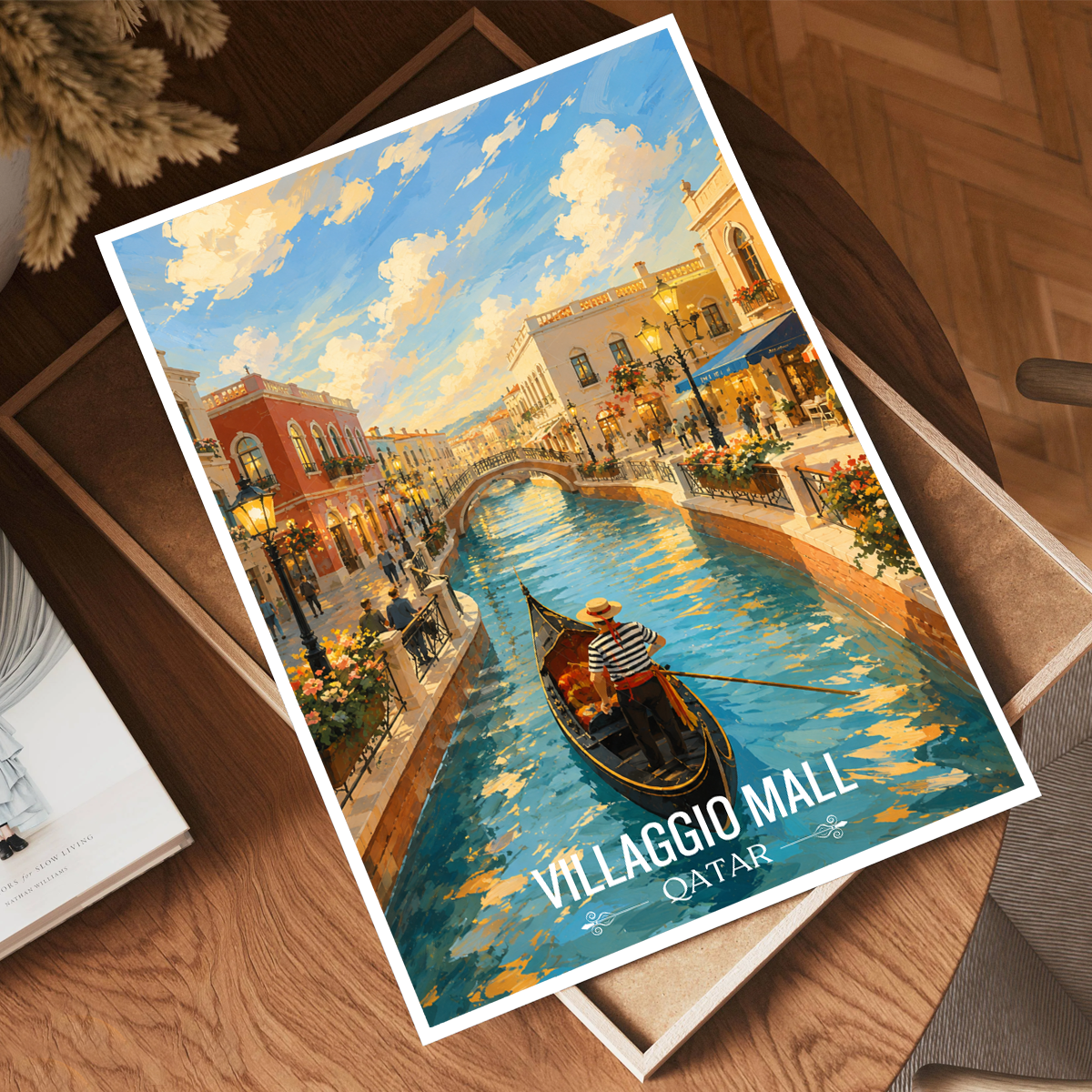 Villaggio Mall - Qatar -  Travel Wall Art Deco Poster Print