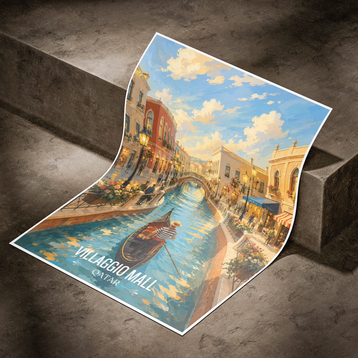 Villaggio Mall - Qatar -  Travel Wall Art Deco Poster Print