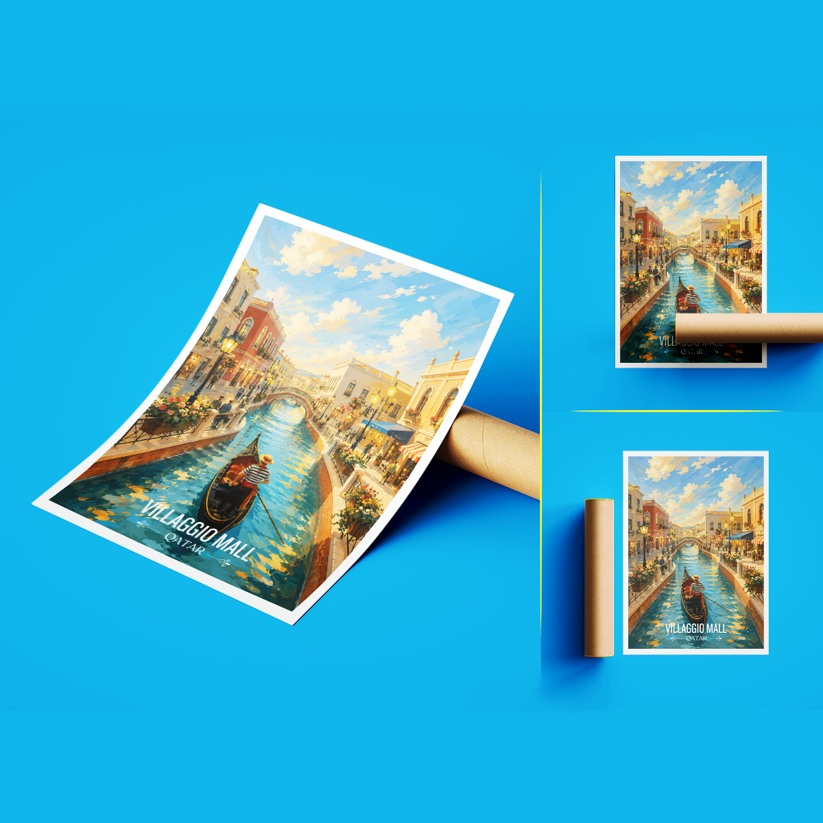 Villaggio Mall - Qatar -  Travel Wall Art Deco Poster Print