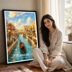 Villaggio Mall - Qatar -  Travel Wall Art Deco Poster Print