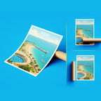 West Bay - Qatar -  Travel Wall Art Deco Poster Print