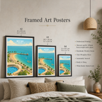 West Bay - Qatar -  Travel Wall Art Deco Poster Print