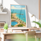 West Bay - Qatar -  Travel Wall Art Deco Poster Print