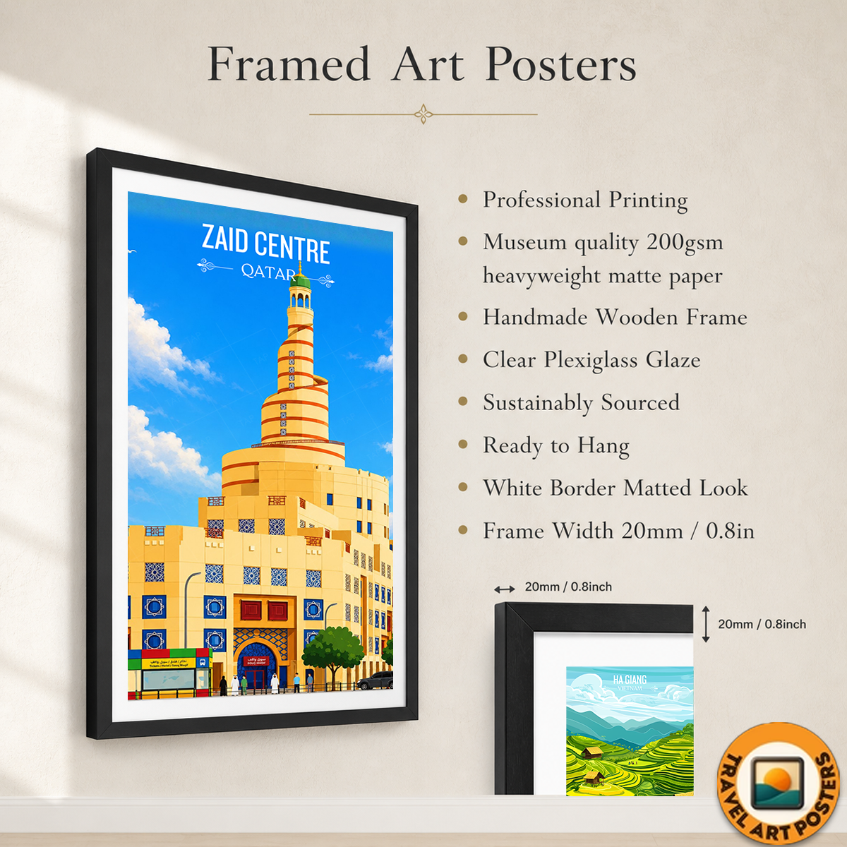 Zaid Centre - Qatar -  Travel Wall Art Deco Poster Print