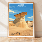 Zekreet - Qatar -  Travel Wall Art Deco Poster Print