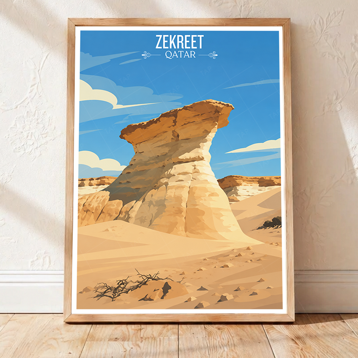 Zekreet - Qatar -  Travel Wall Art Deco Poster Print