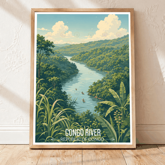Congo River travel poster – artwork presentation view 1