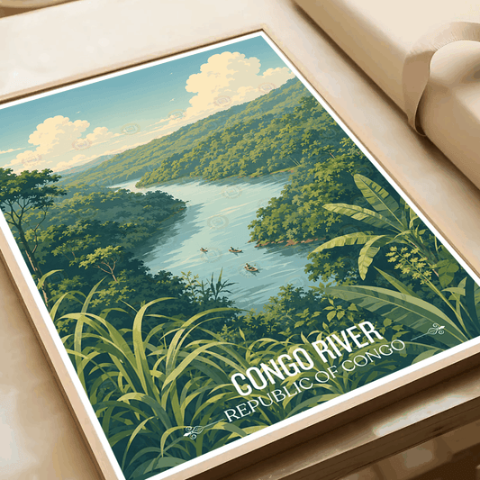 Congo River travel poster – artwork presentation view 2