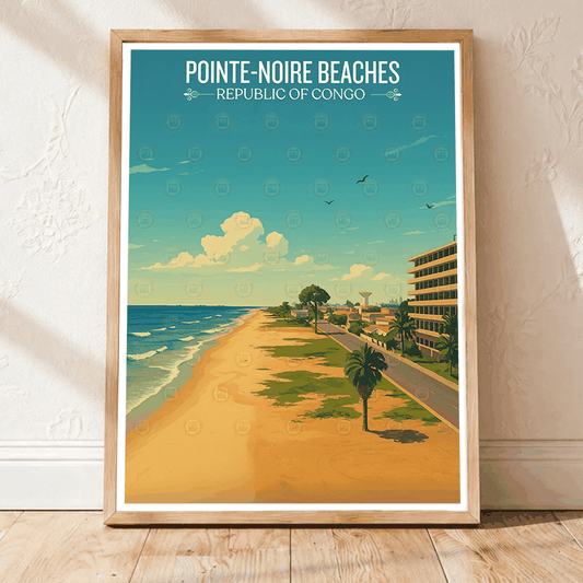Pointe travel poster – artwork presentation view 1