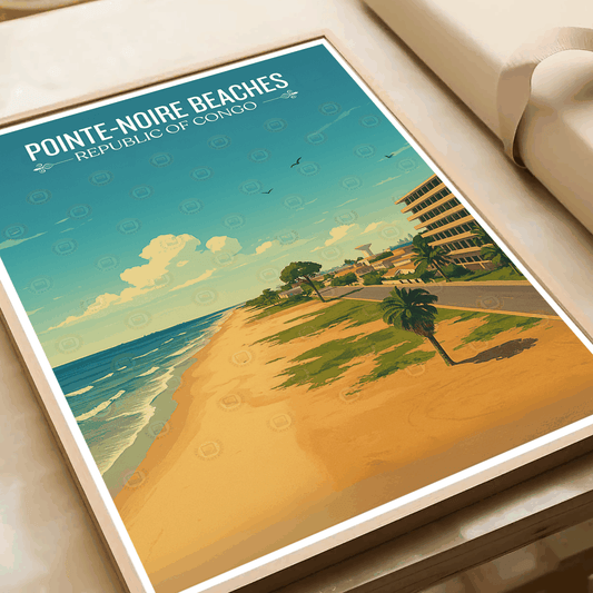 Pointe travel poster – artwork presentation view 2