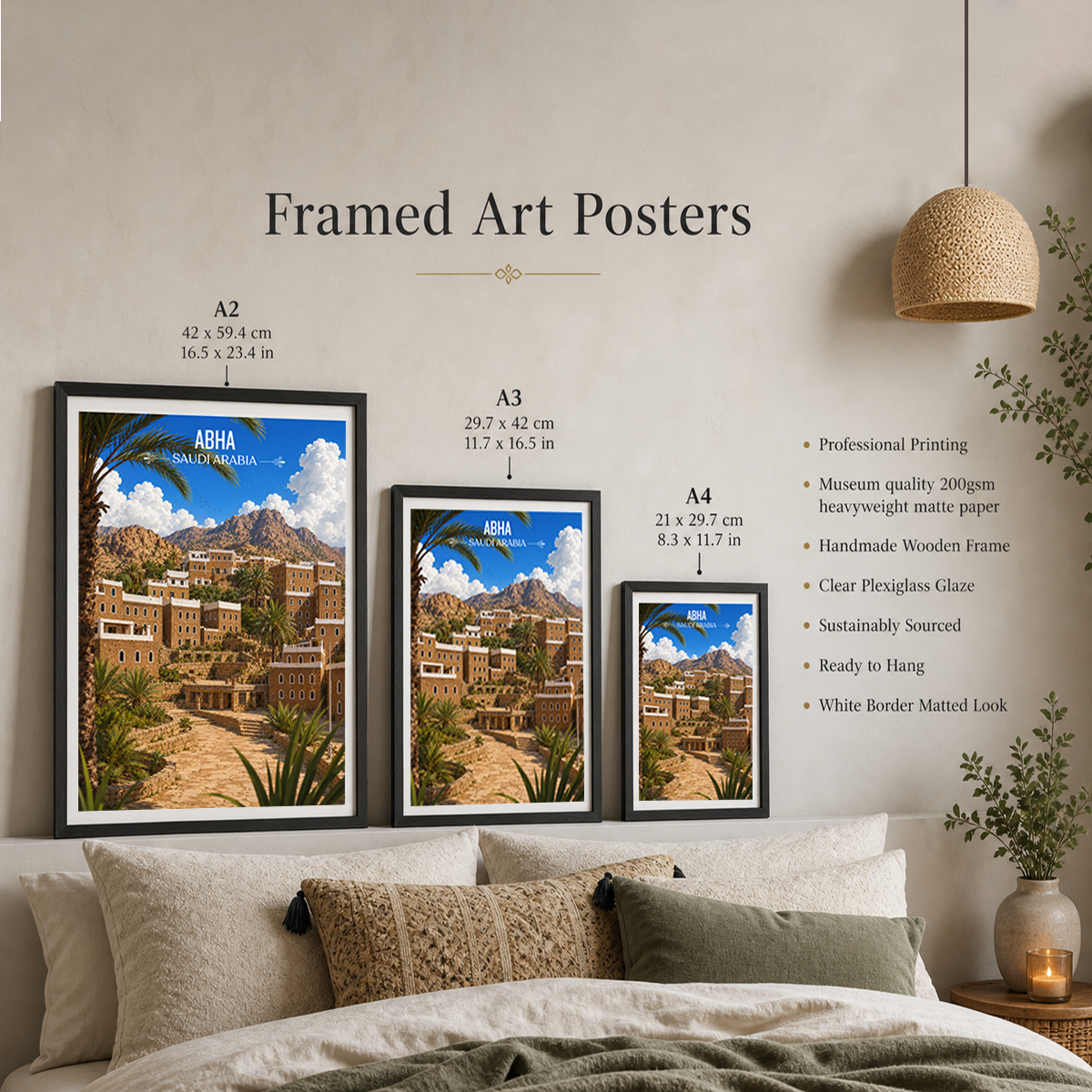 Abha - Saudi Arabia -  Travel Wall Art Deco Poster Print