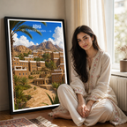 Abha - Saudi Arabia -  Travel Wall Art Deco Poster Print