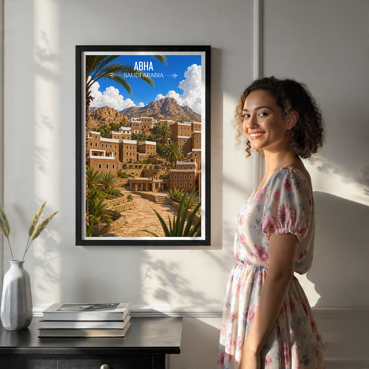 Abha - Saudi Arabia -  Travel Wall Art Deco Poster Print