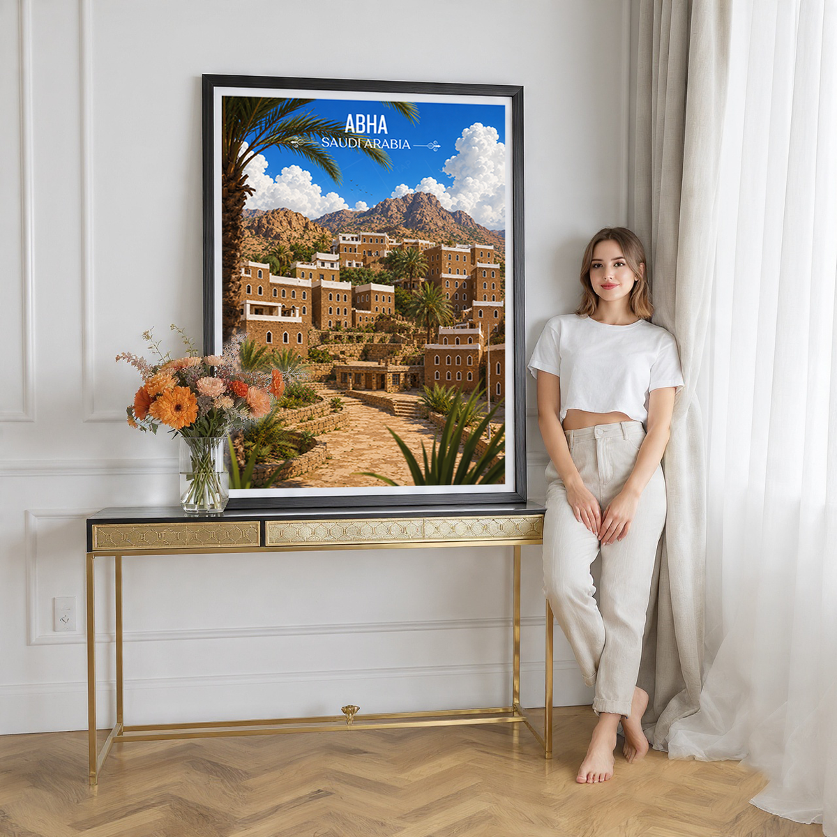 Abha - Saudi Arabia -  Travel Wall Art Deco Poster Print