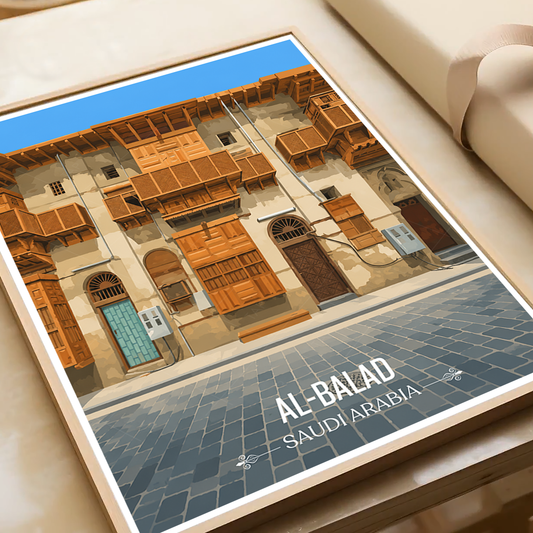 Al Balad - Saudi Arabia - Travel Wall Art Deco Poster Print - Art Print - Travel Art Poster