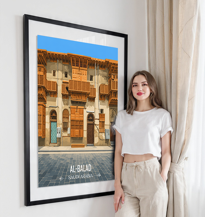Al Balad - Saudi Arabia - Travel Wall Art Deco Poster Print
