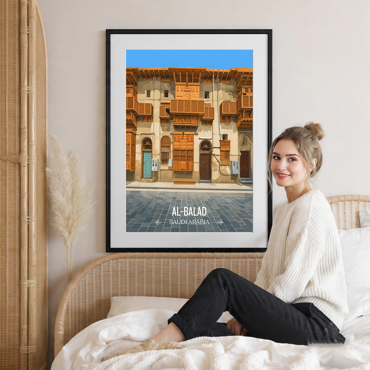 Al Balad - Saudi Arabia - Travel Wall Art Deco Poster Print