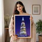 Al-Faisaliah Tower - Saudi Arabia - Travel Wall Art Deco Poster Print