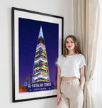 Al-Faisaliah Tower - Saudi Arabia - Travel Wall Art Deco Poster Print